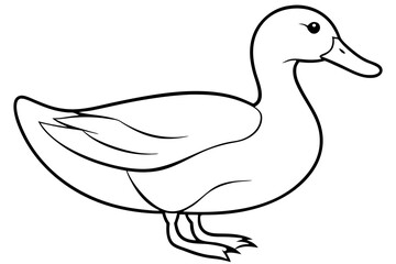 A black and white Duck Silhouette