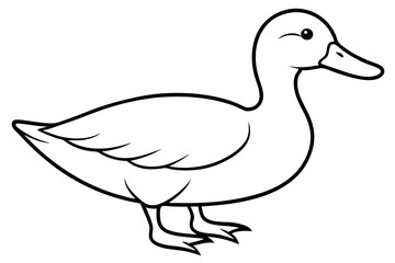 A black and white Duck Silhouette