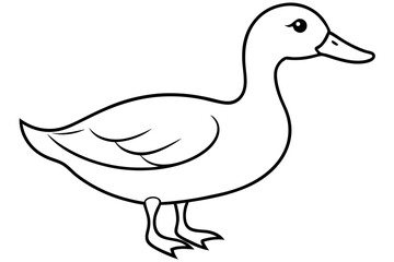 A black and white Duck Silhouette
