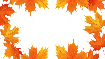 Maple Leaf Autumn Isolated on White Background - A Captivating Symbol of the Season's Beauty. The Vibrant Maple Leaf, with Its Intricate Veins and Rich Autumn Colors, Standing Alone Against the Purity