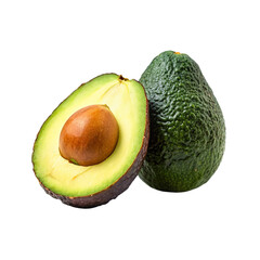 Fresh Avocado on Transparent