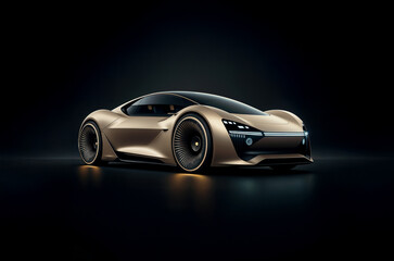 Electric car, futuristic and modern designs, high-tech
sport car, Ai generative  