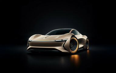 Electric car, futuristic and modern designs, high-tech
sport car, Ai generative  