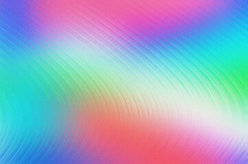 Unique grainy abstract blurred gradient background. Wavy glass wave curved effect dispercion refraction gradient modern web background film grain blurry texture, template with elegant design concept