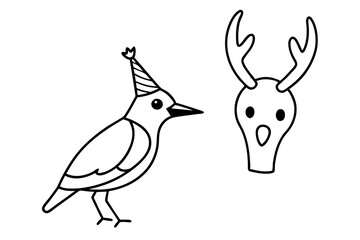 bird, vector, cartoon, animal, illustration