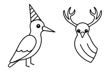 bird, vector, cartoon, animal, illustration