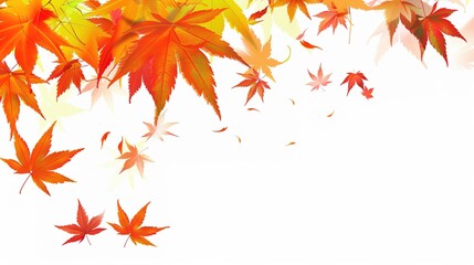 Maple Leaf Autumn Isolated on White Background - A Captivating Symbol of the Season's Beauty. The Vibrant Maple Leaf, with Its Intricate Veins and Rich Autumn Colors, Standing Alone Against the Purity