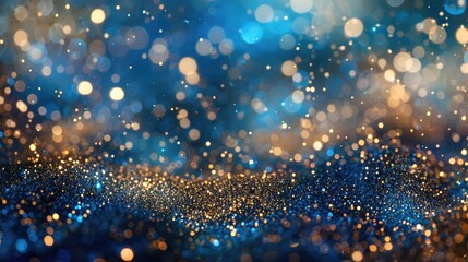 A blurry image of a blue and gold background suitable for use in abstract or artistic designs