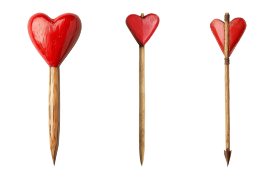 Heart-shaped arrows symbolizing love creative expression artistic design isolated background conceptual art