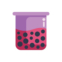 Refreshing glass of bubble tea with tapioca pearls is shown, ready to quench your thirst