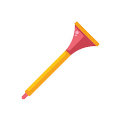 Colorful plastic vuvuzela horn for making noise at a sporting event, concert, or party