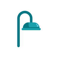 Minimalist vector illustration featuring a shower head, emphasizing the concept of hygiene and refreshment