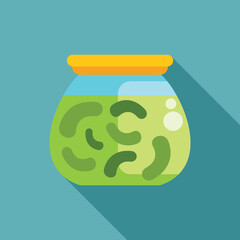 Preserving pickled gherkins in vinegar brine, showcasing homemade food preservation techniques