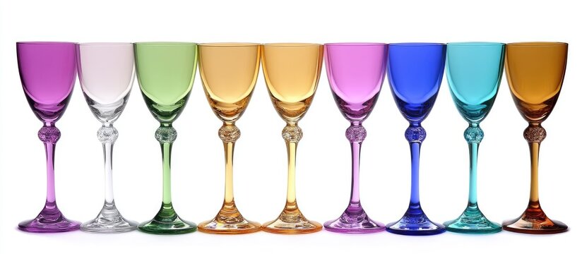 Colorful champagne glasses celebrating festive occasions with vibrant hues and elegant design for joyful gatherings and events