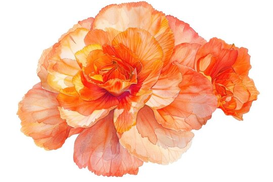 A single flower on a white background