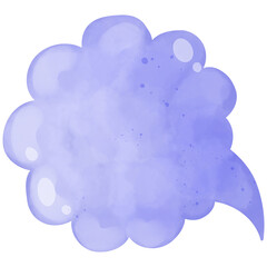 hand painted watercolor speech bubbles