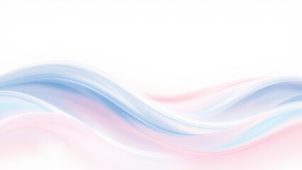 Fototapeta premium Soft pastel colors blending in a wave pattern, abstract, serene
