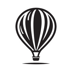 Stylized Hot Air Balloon Silhouette Icon for Branding

