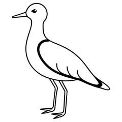 Vector Line Art of a Cute Crocodile - Cartoon Animal Illustration, Logo Icon, Clipart