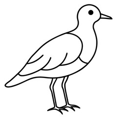 Vector Line Art of a Cute Crocodile - Cartoon Animal Illustration, Logo Icon, Clipart