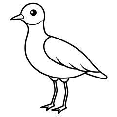 Vector Line Art of a Cute Crocodile - Cartoon Animal Illustration, Logo Icon, Clipart