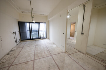 Home construction and renovation underway indoor