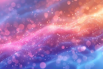 Fototapeta premium Pastel Light Blue White Bokeh Holographic Rainbow Lens Flare Background Design Banner Poster Greeting Card