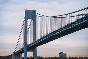 Underneath the Verazzano bridge in NYC