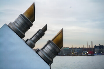 Exhaust pipes on the NYC Ferry