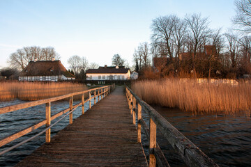 Anleger Sieseby an der Schlei im Winter.