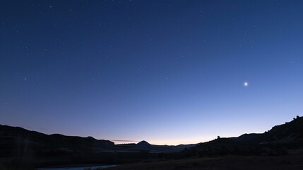 Naklejka premium Blue_Astronomy_Beautiful_Sky_Starry_Sky