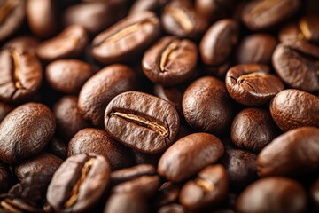Naklejka premium High-quality image of coffee beans from different angles and lighting conditions, perfect for use in coffee-themed designs, packaging, or advertising