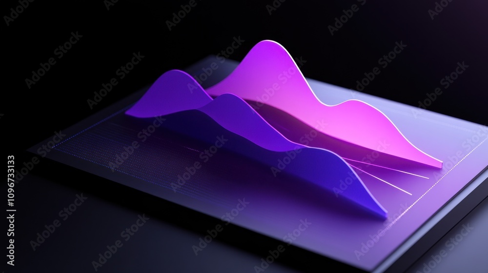 Poster Abstract 3D graph visualization with smooth curves in vibrant colors.