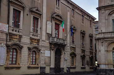 Historic buildings on Via Etnea, one of the most beautiful streets in Catania
