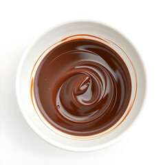 melted chocolate isolated on white background