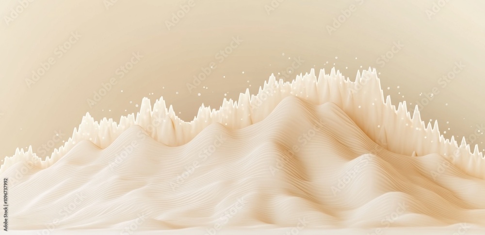 Aufkleber abstract representation of soft, flowing hills in a warm color palette.