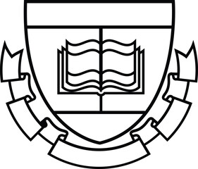 school college varsity logo monogram design vector