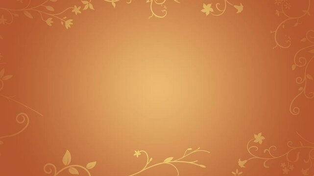 Animated Floral Background Loop Soft Orange