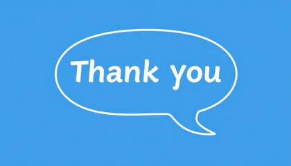 Thank You Text On Speech Bubble