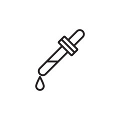 Dropper pipette icon thin line vector isolated