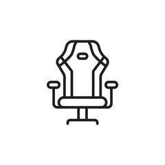 Gaming chair icon thin line vector isolated