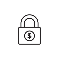 Fixed price icon thin line vector isolated