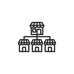 Franchise icon thin line vector isolated