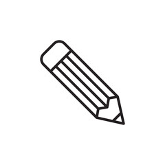 Pencil icon thin line vector isolated