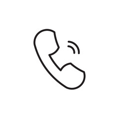 Phone call icon thin line vector isolated