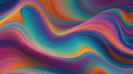 Obraz premium Liquid Shapes: Abstract Holographic 3D Wavy Background