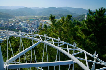 Fototapeta premium Inland View From Jukdo Mountain Observatory