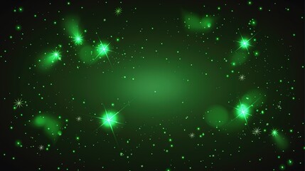Obraz premium Space_background._Green_realistic_cosmos