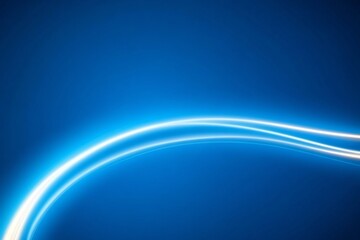 Precision Curve Blue Radiant Glowing Light Effect Technology Concept Backdrop