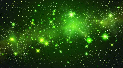 Obraz premium Space_background._Green_realistic_cosmos